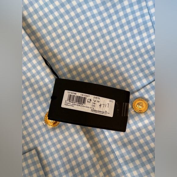 Versace Medusa Blue and White Checkered wool jacket - Picture 7 of 7